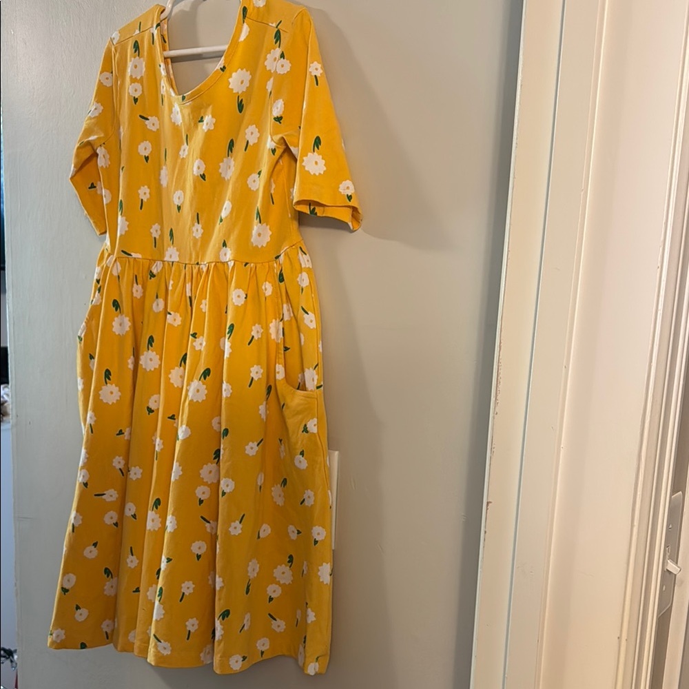 Hanna Andersson Yellow Floral Kids Dress